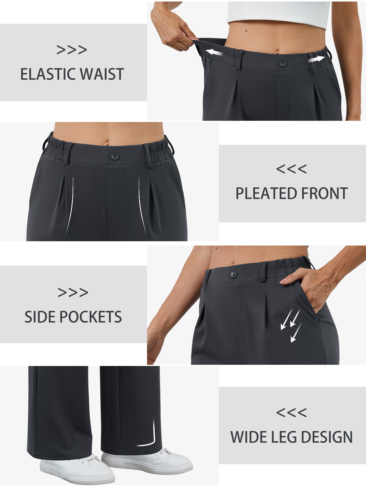 Soft Stretch Wide Leg Work Pants