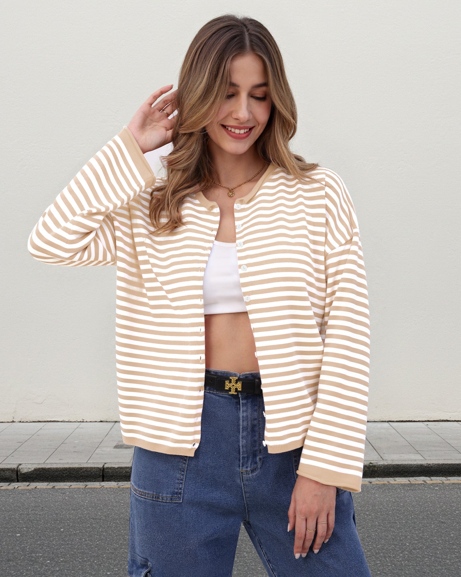 Coastal Stripe Knit Cardigan