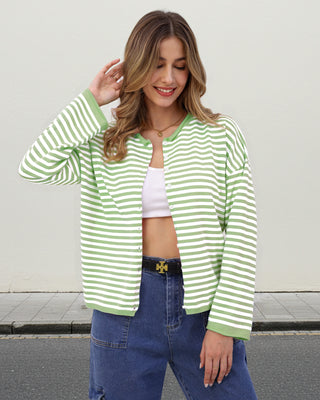 Coastal Stripe Knit Cardigan