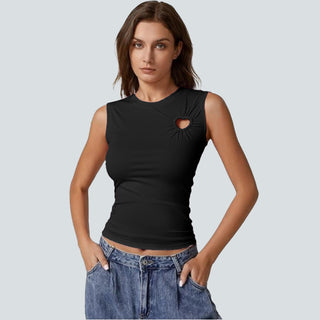 Heart Cutout Tank Top