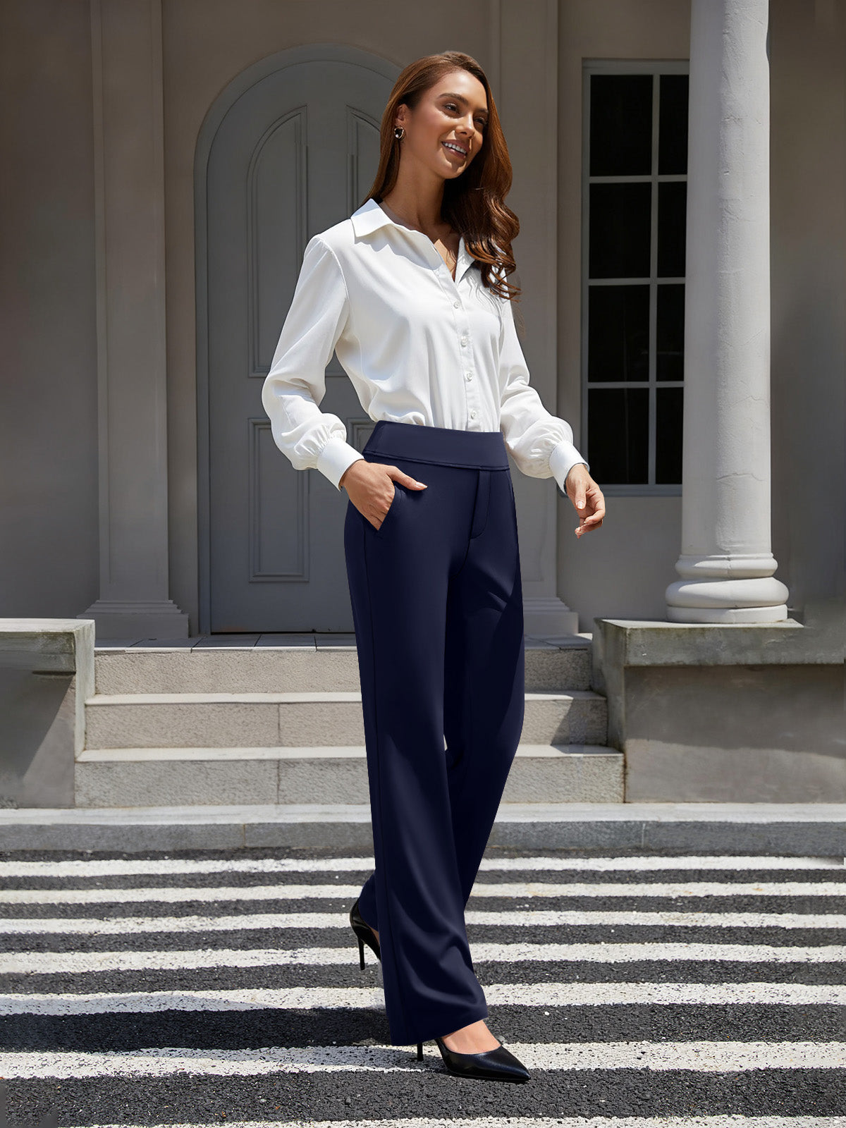 Bootcut Pull On Work Pants