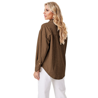Corduroy Relaxed Button-Up Shirt