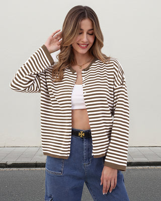 Coastal Stripe Knit Cardigan