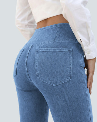 Crossover High Waist Flare Jeans