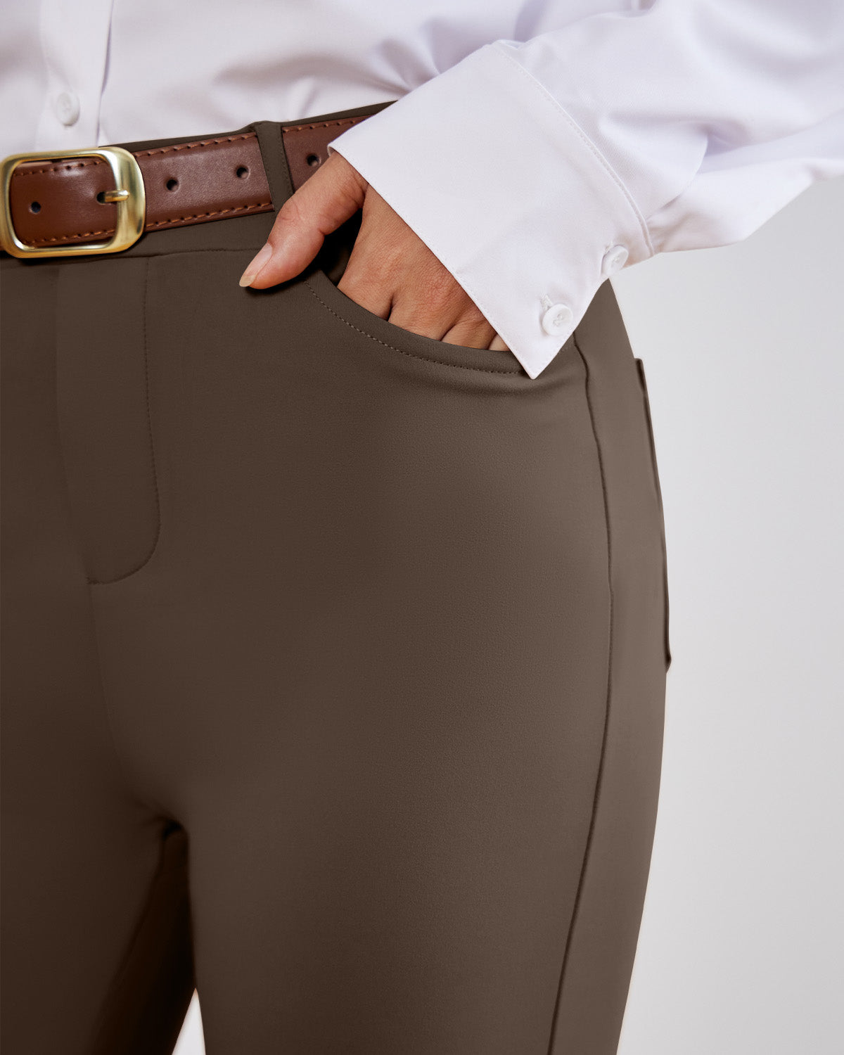 Tailored Stretch Flare Trousers