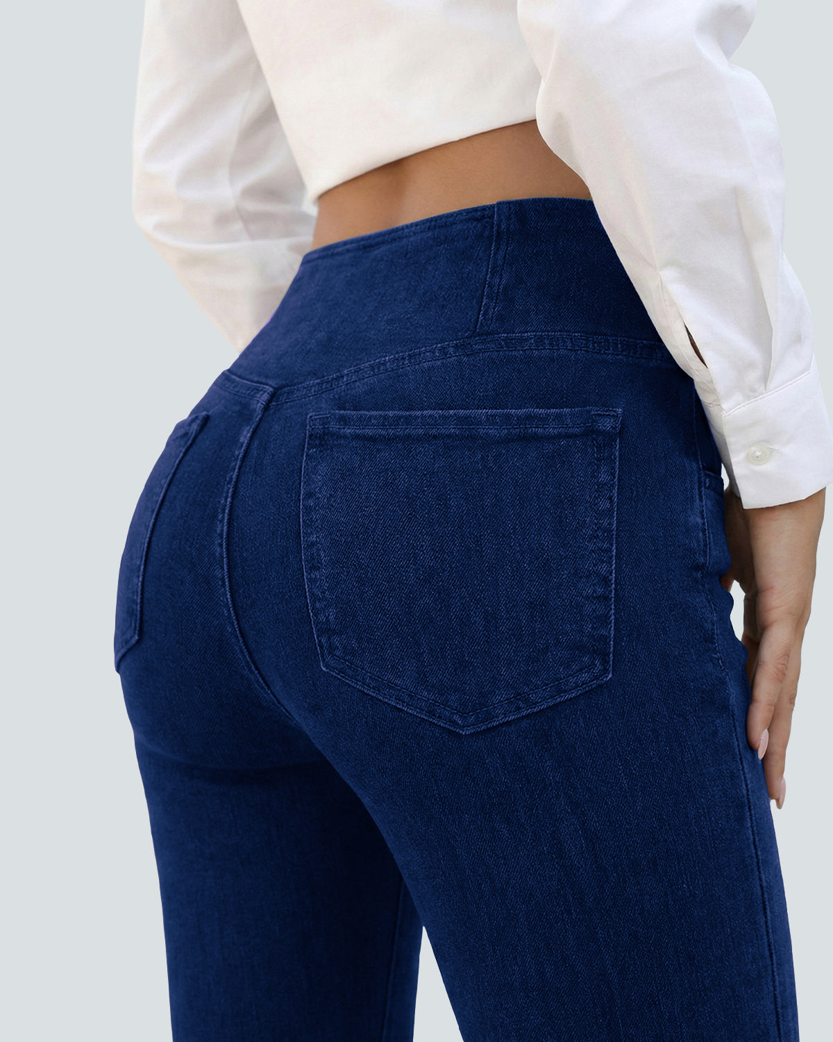 Crossover High Waist Flare Jeans