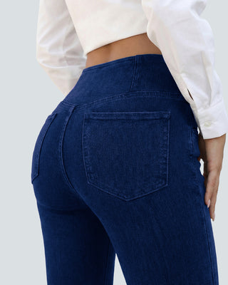 Crossover High Waist Flare Jeans