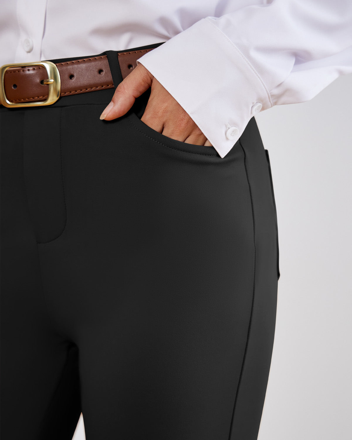 Tailored Stretch Flare Trousers