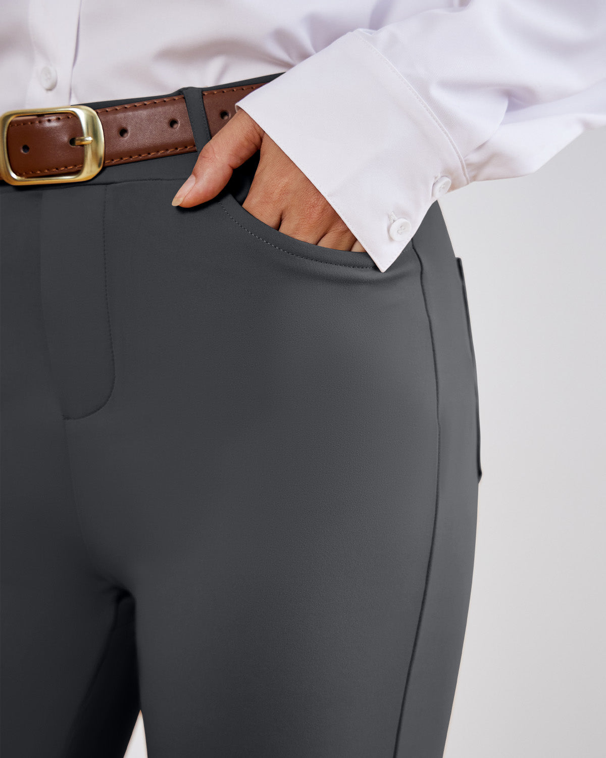 Tailored Stretch Flare Trousers