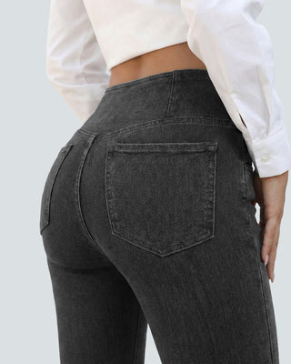 Crossover High Waist Flare Jeans