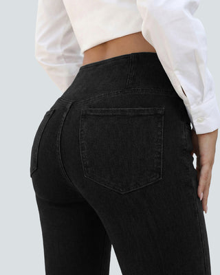 Crossover High Waist Flare Jeans