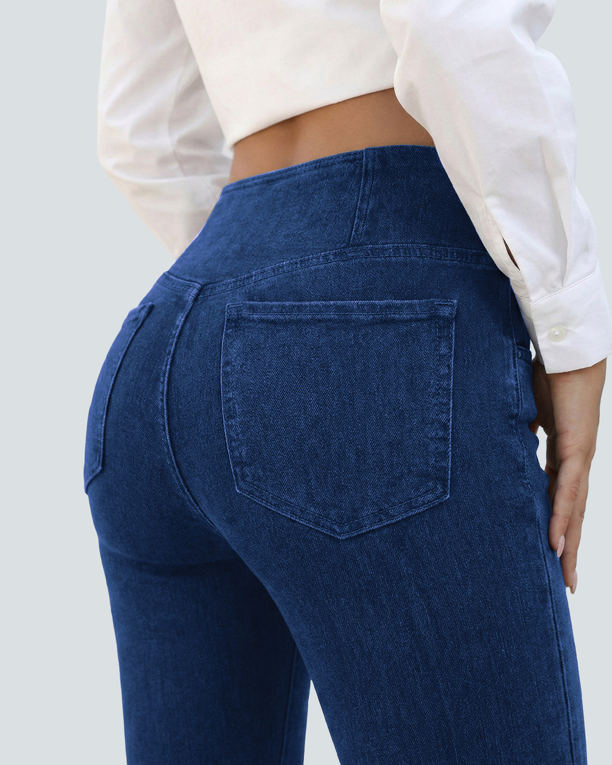 Crossover High Waist Flare Jeans