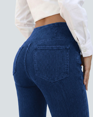 Crossover High Waist Flare Jeans
