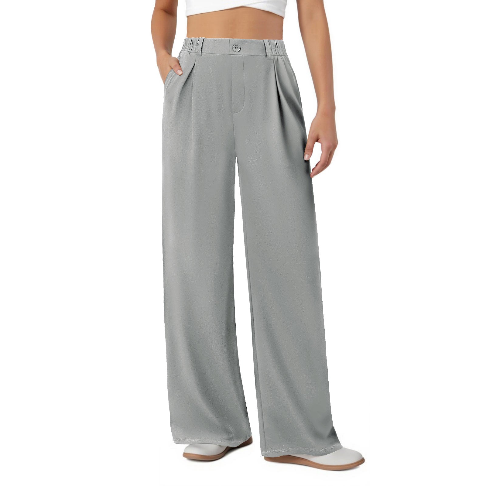 Soft Stretch Wide Leg Work Pants
