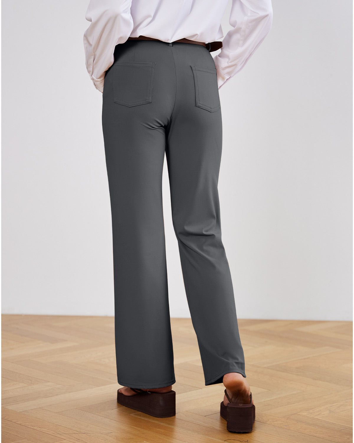 Tailored Stretch Flare Trousers