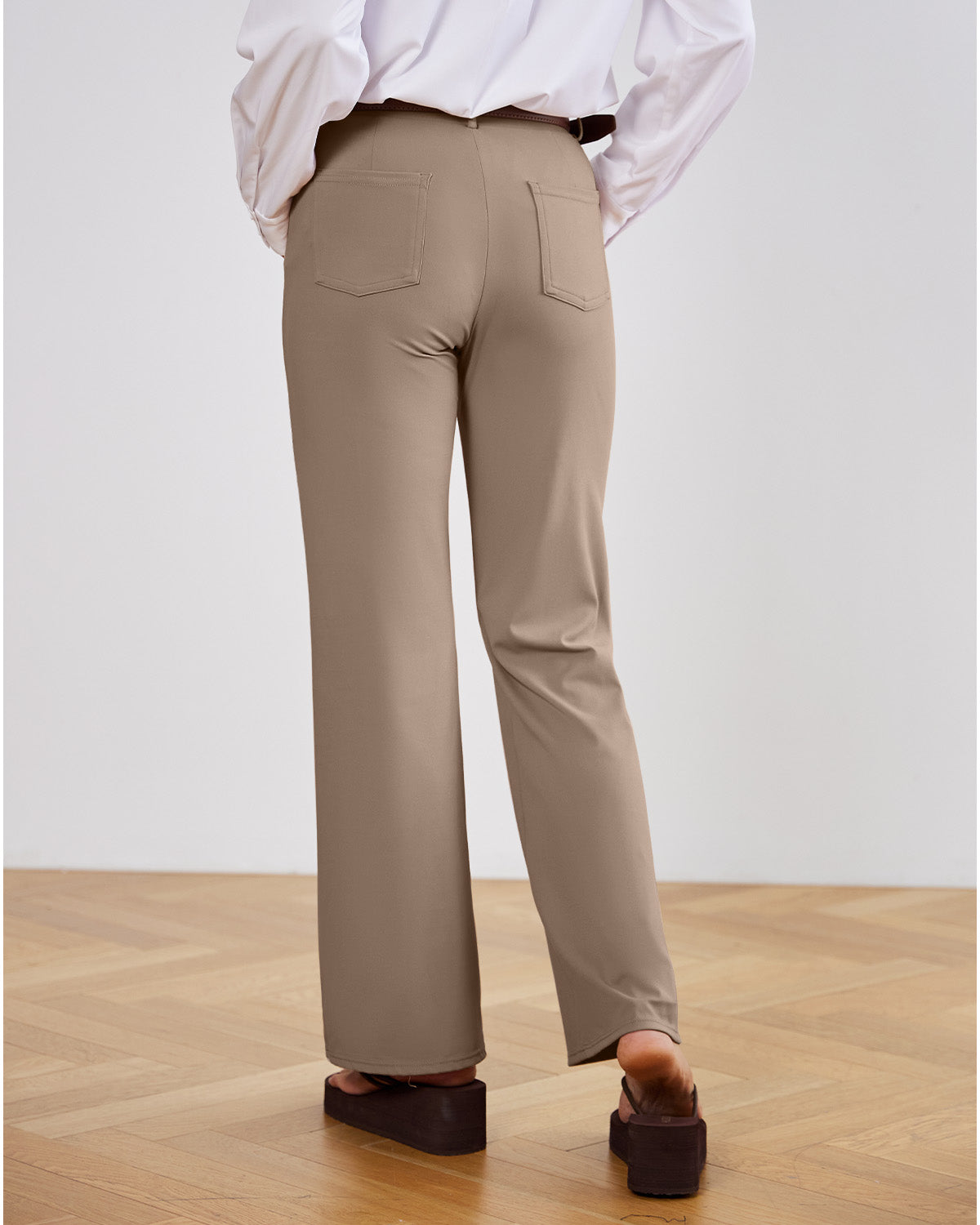 Tailored Stretch Flare Trousers