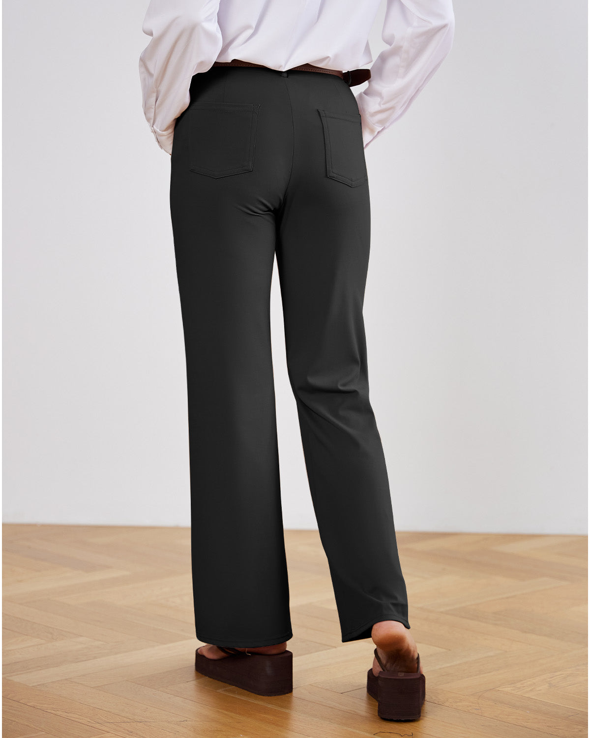 Tailored Stretch Flare Trousers