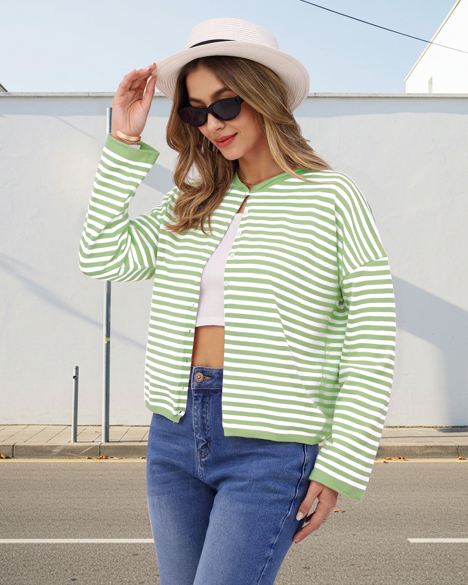 Coastal Stripe Knit Cardigan