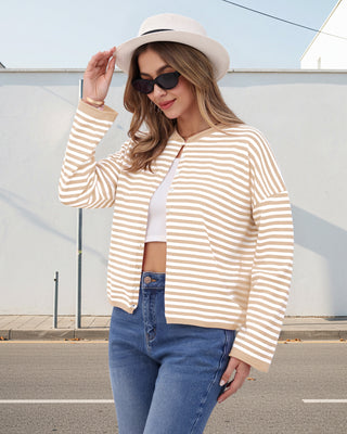 Coastal Stripe Knit Cardigan