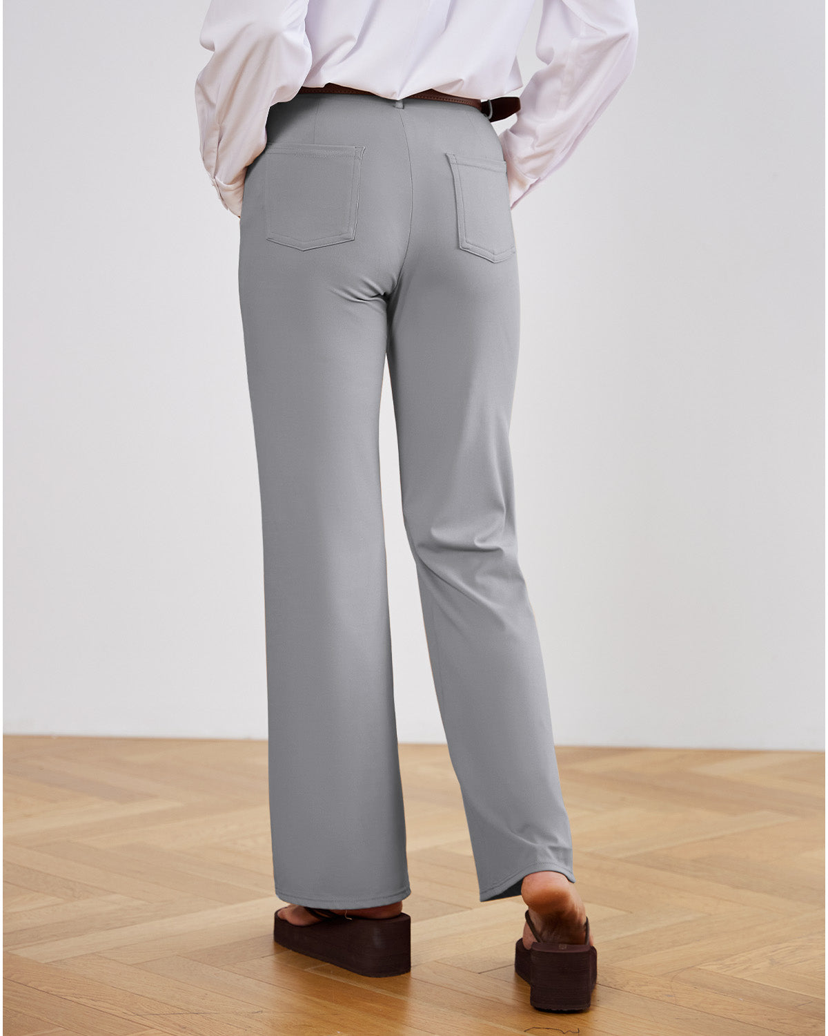 Tailored Stretch Flare Trousers