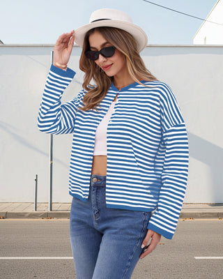 Coastal Stripe Knit Cardigan