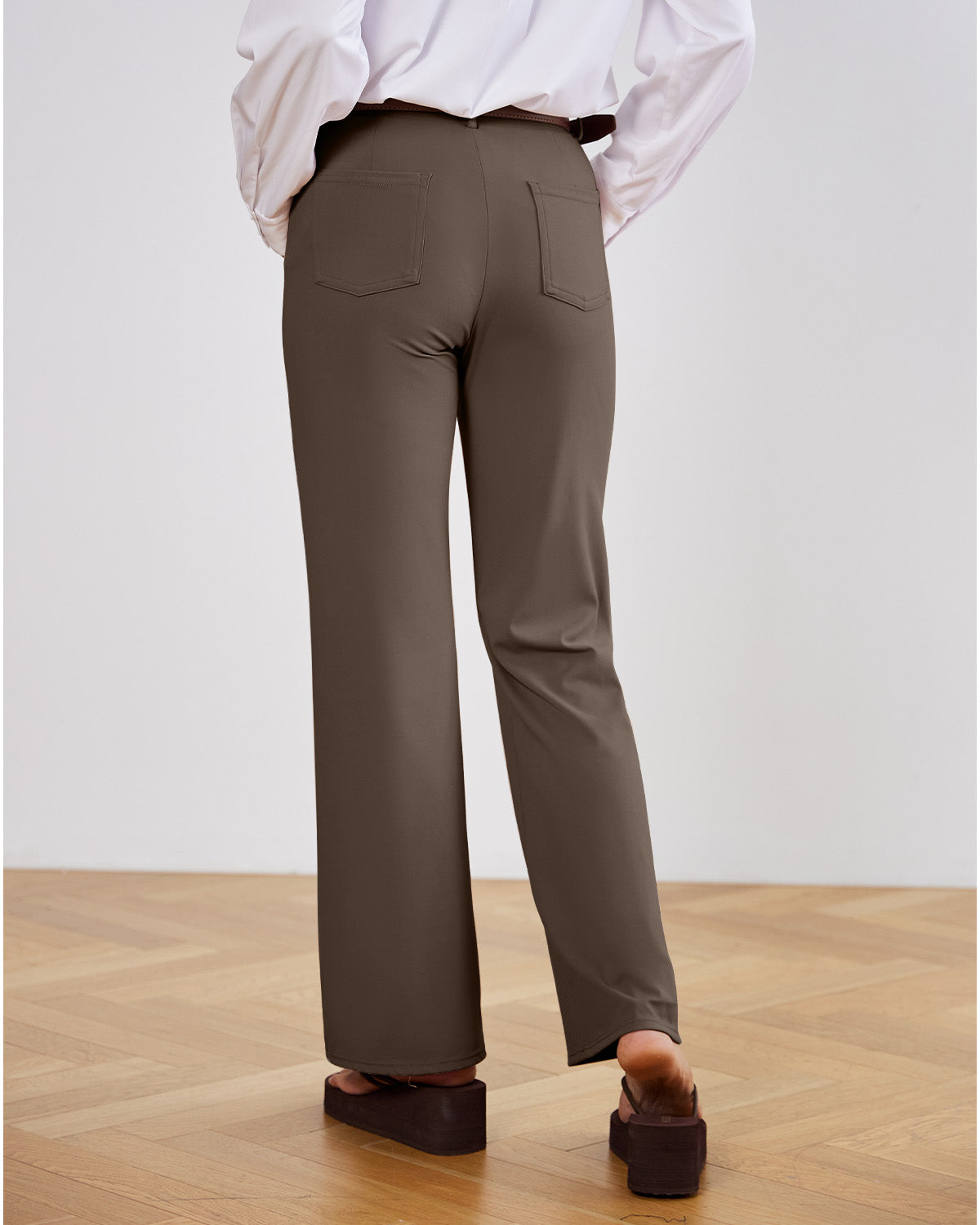 Tailored Stretch Flare Trousers