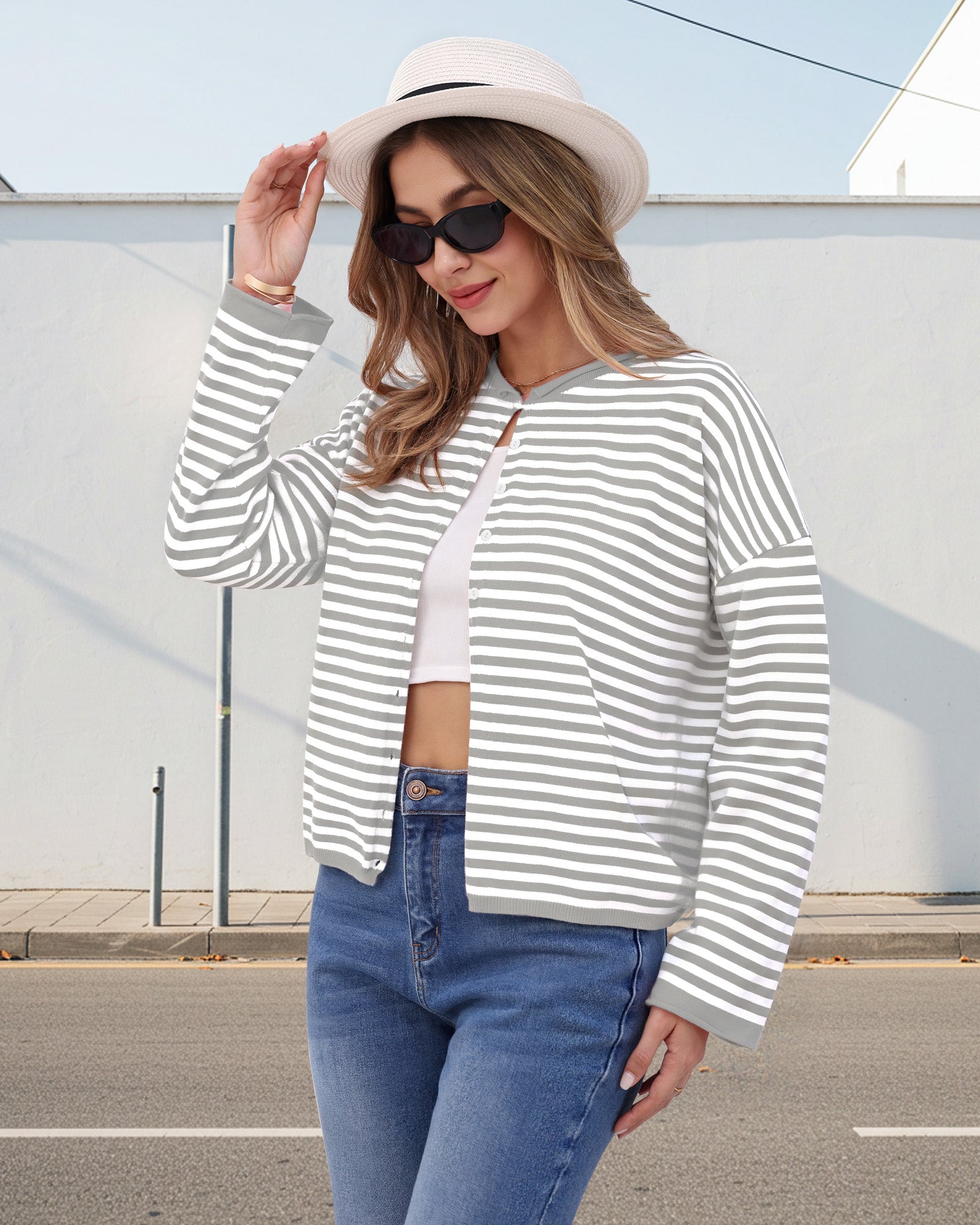 Coastal Stripe Knit Cardigan
