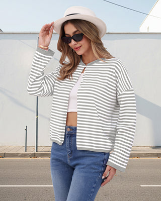 Coastal Stripe Knit Cardigan