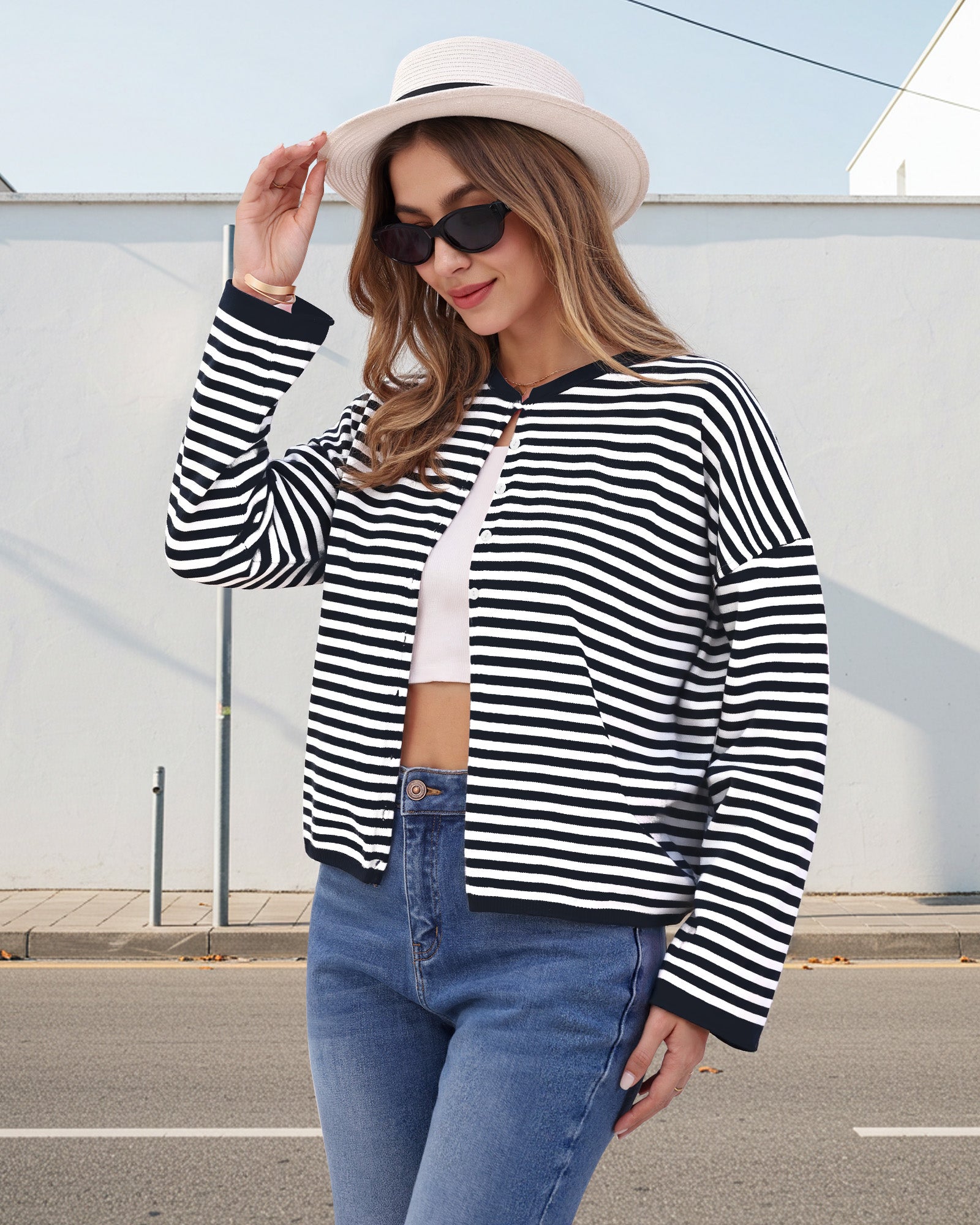 Coastal Stripe Knit Cardigan