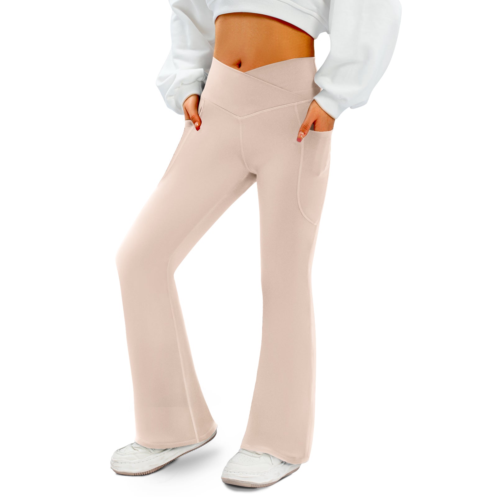 Crossover Flare Pocket Leggings