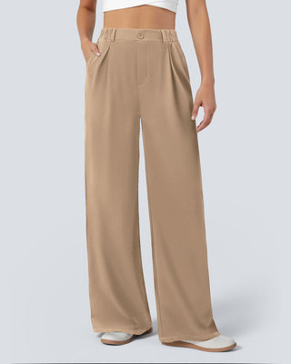 Soft Stretch Wide Leg Work Pants