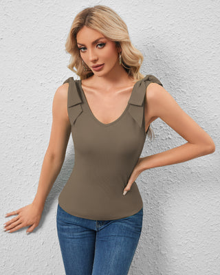 Bow-Tie Shoulder Tank Top
