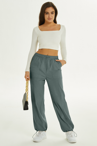 Nylon Drawstring Utility Pants