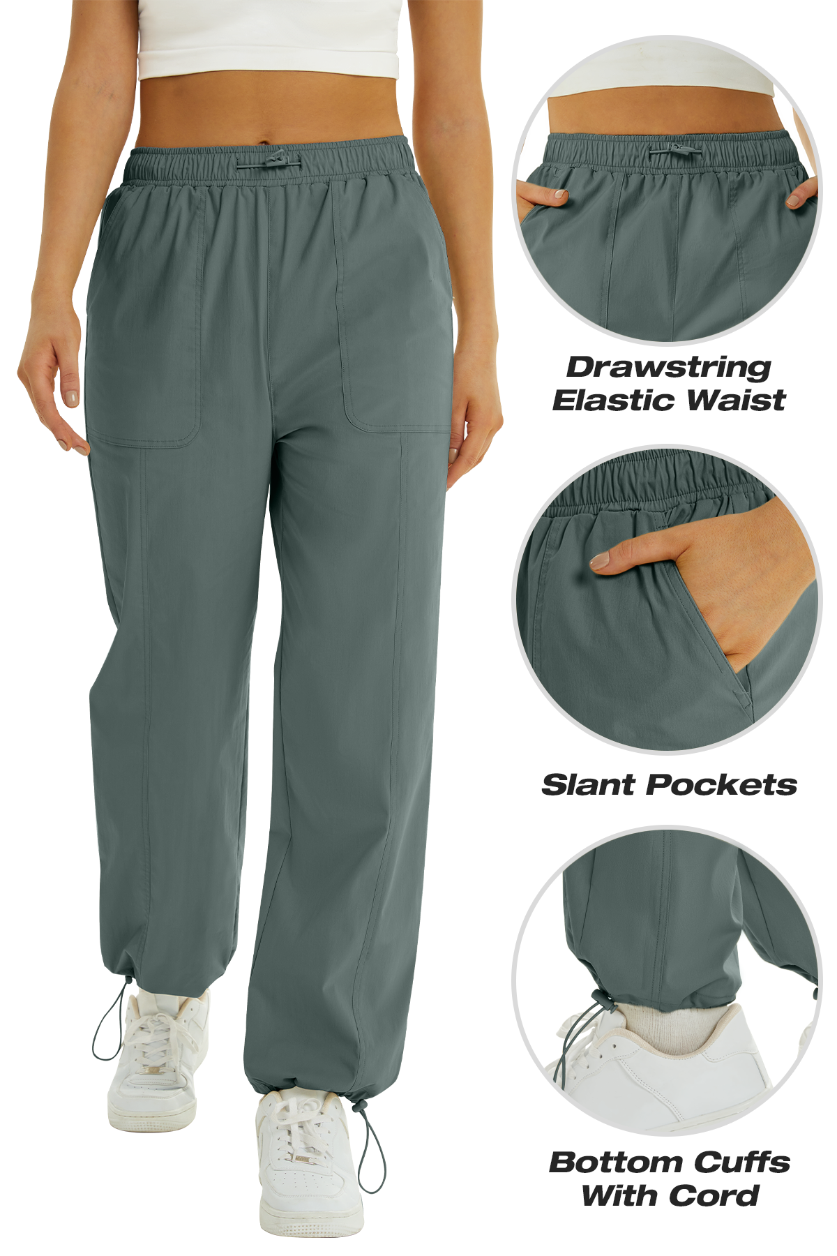 Nylon Drawstring Utility Pants