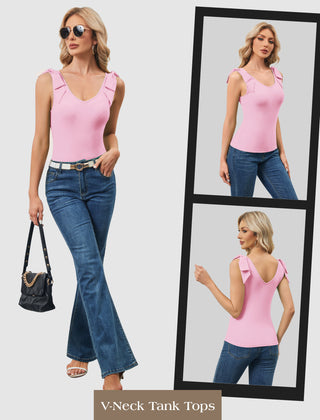 Bow-Tie Shoulder Tank Top