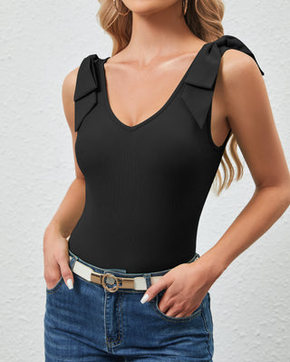 Bow-Tie Shoulder Tank Top