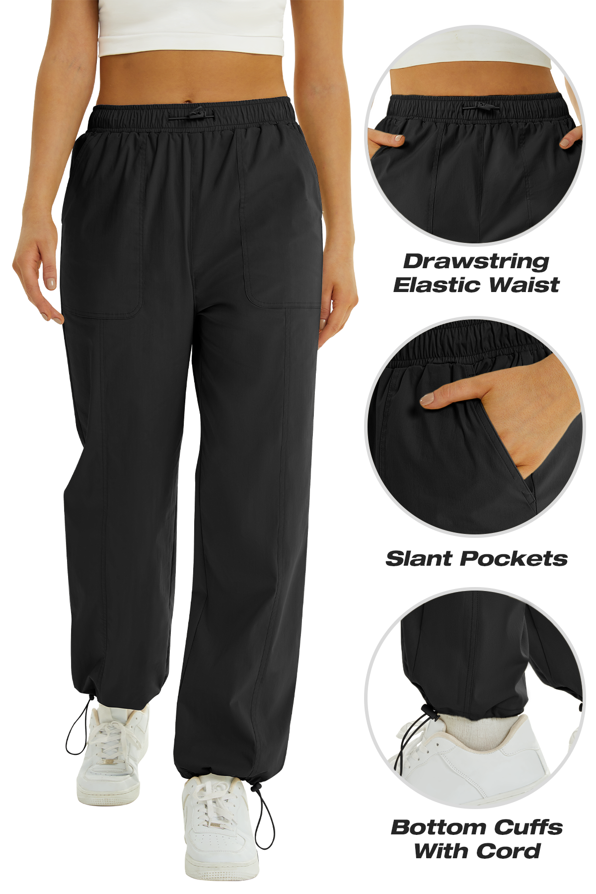 Nylon Drawstring Utility Pants
