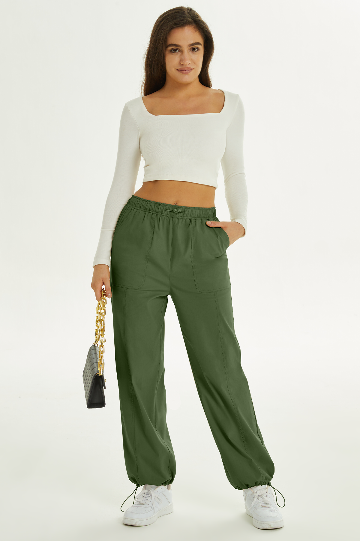 Nylon Drawstring Utility Pants