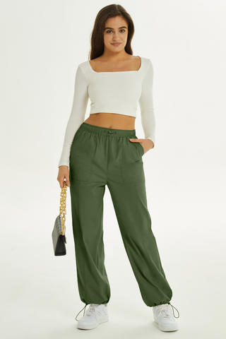 Nylon Drawstring Utility Pants