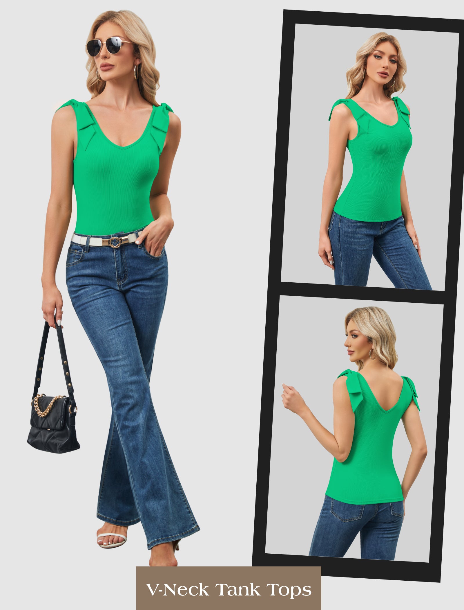 Bow-Tie Shoulder Tank Top