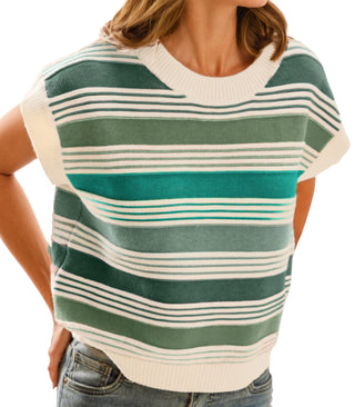 ColorBlock Striped Knit Top