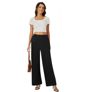 Fireswan Button-Front Wide Leg Pants