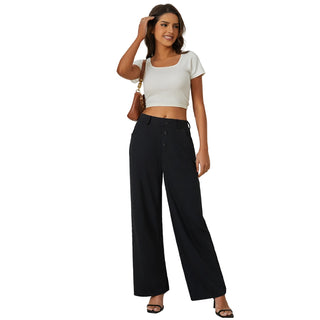 Fireswan Button-Front Wide Leg Pants