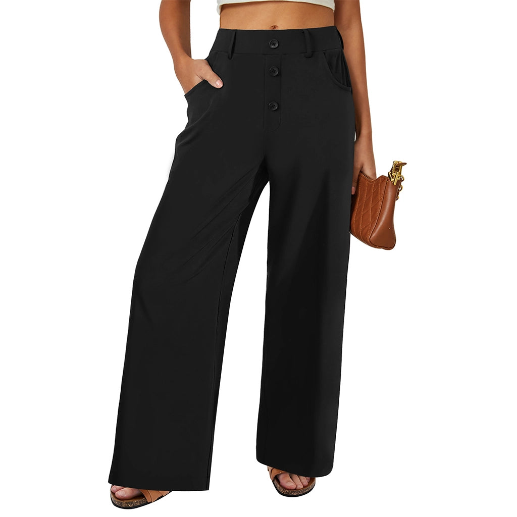 Fireswan Button-Front Wide Leg Pants