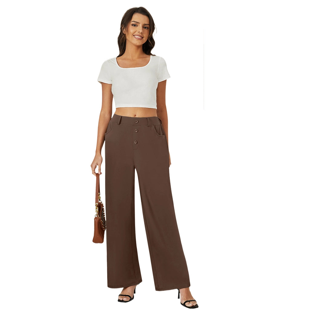 Fireswan Button-Front Wide Leg Pants