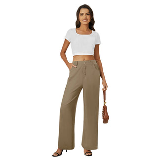 Fireswan Button-Front Wide Leg Pants