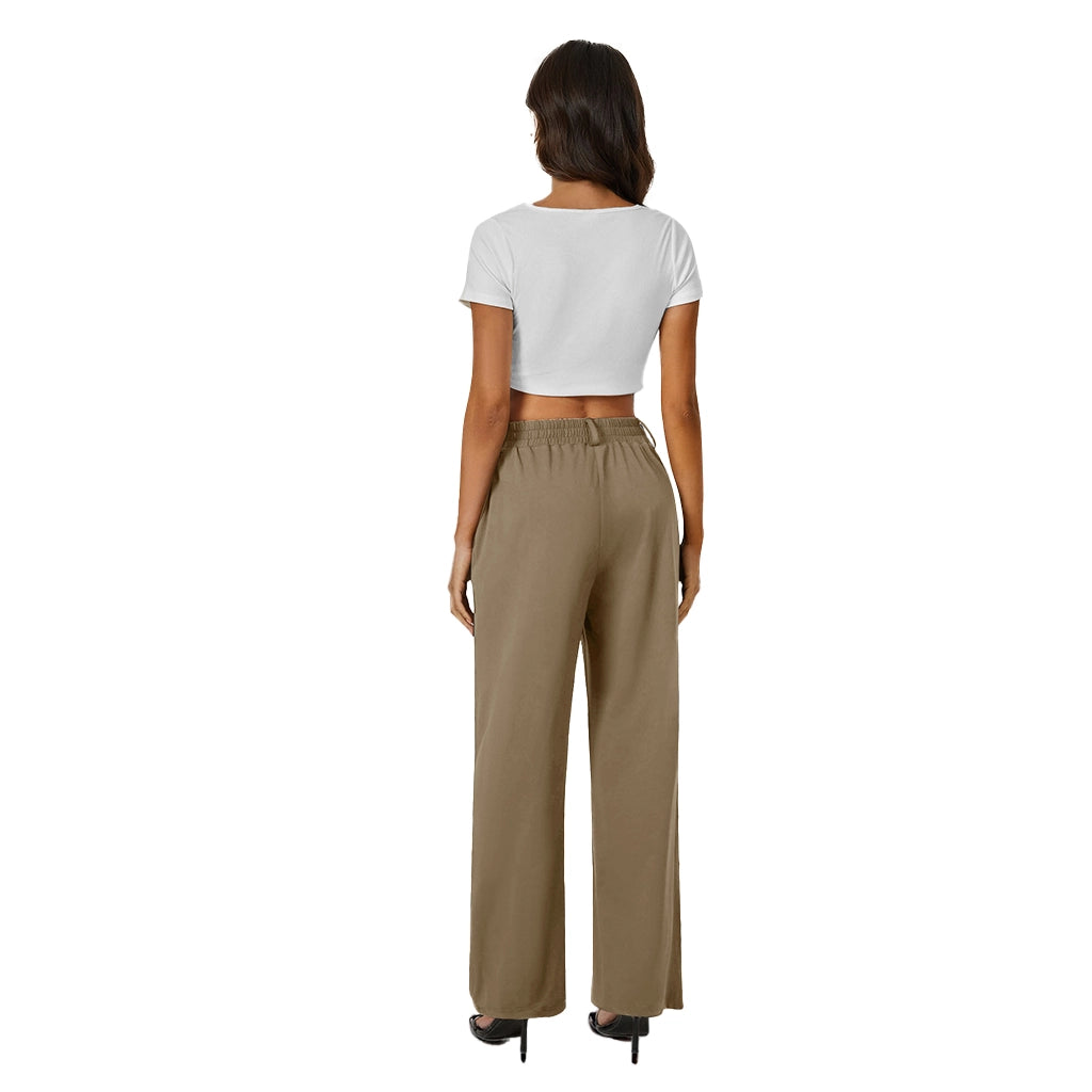 Fireswan Button-Front Wide Leg Pants