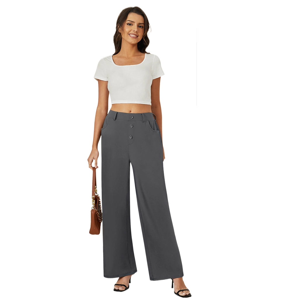 Fireswan Button-Front Wide Leg Pants