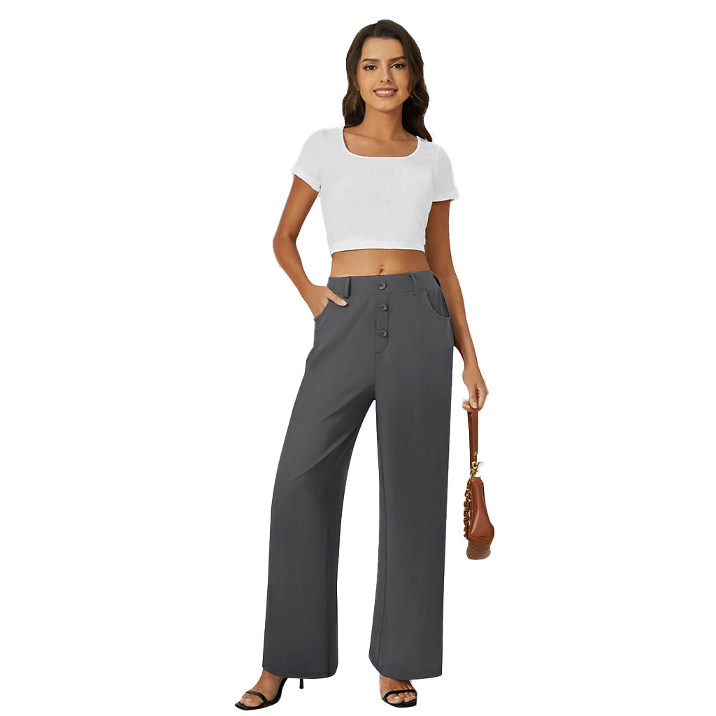 Fireswan Button-Front Wide Leg Pants