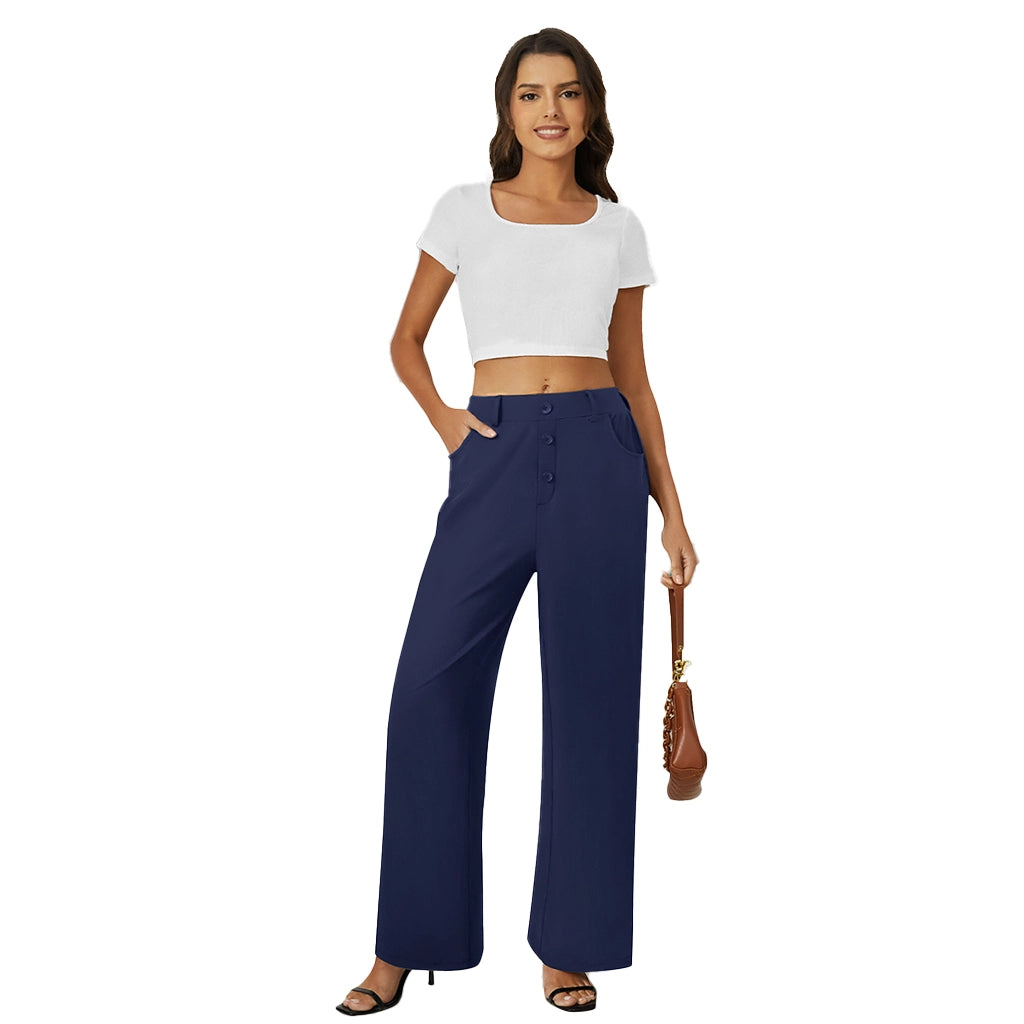 Fireswan Button-Front Wide Leg Pants
